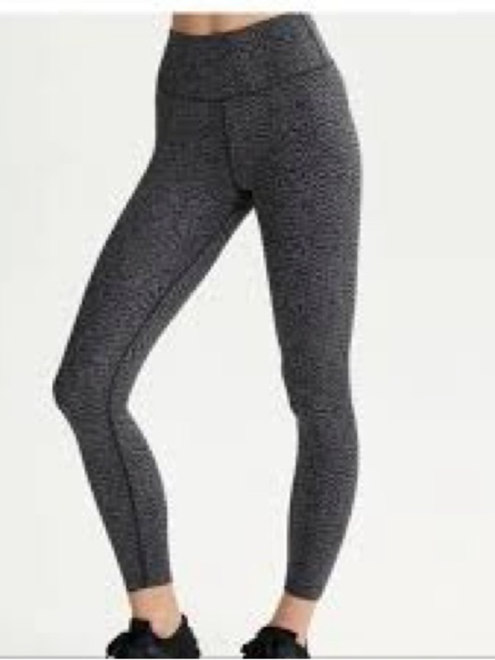 Allfenix Black & Grey High Waisted Leggings